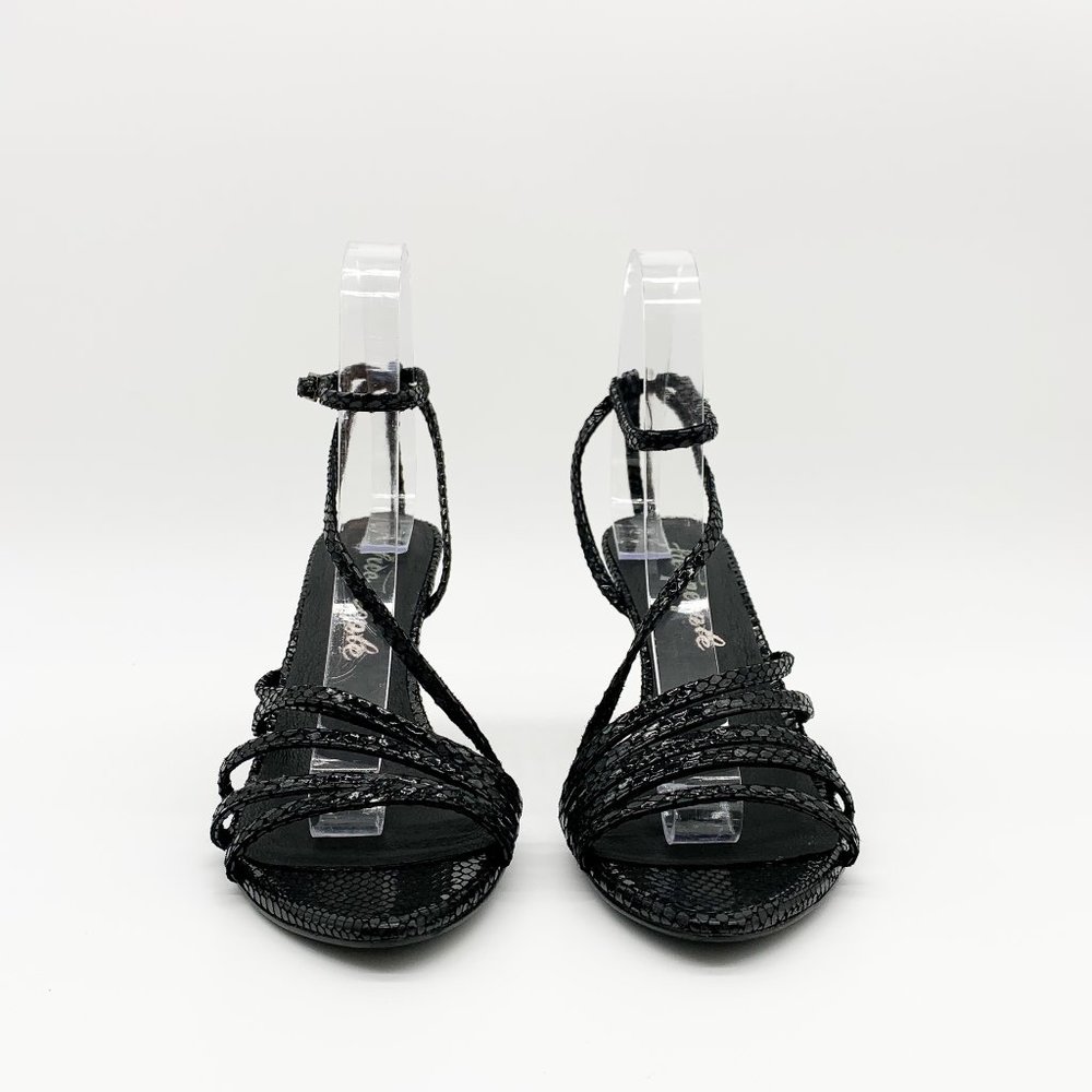 FREE PEOPLE Patent Python Print Strappy Sandals - Picture 3 of 10